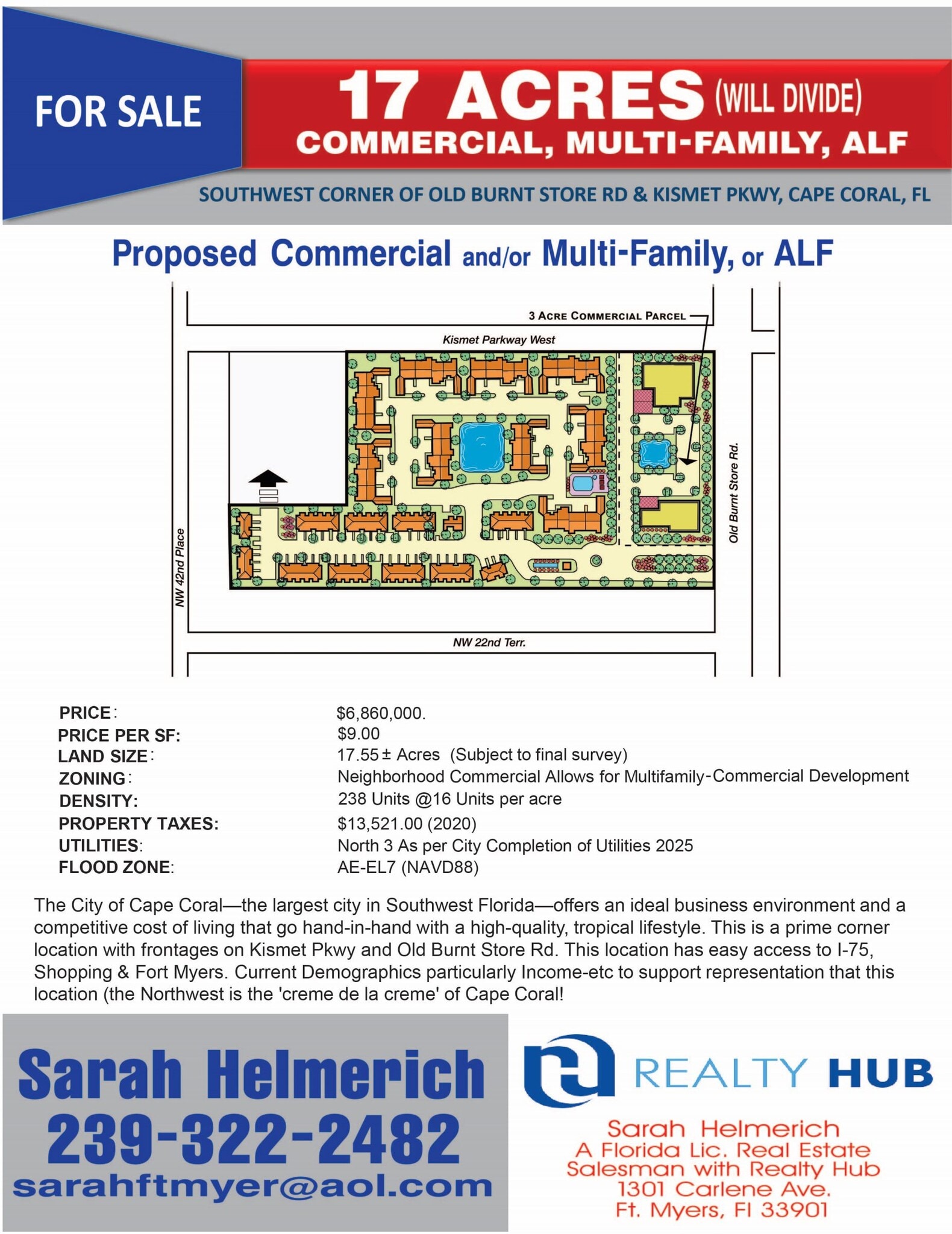 3926 Kismet Pky, Cape Coral, FL for sale Site Plan- Image 1 of 3