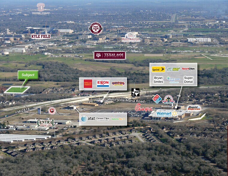 W Villa Maria Rd, Bryan, TX à vendre - Aérien - Image 2 de 3