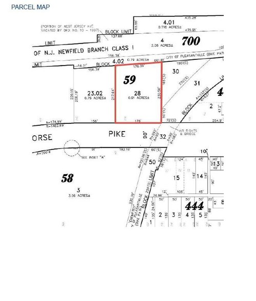 200 W Black Horse Pike, Pleasantville, NJ à vendre - Plan cadastral - Image 2 de 2