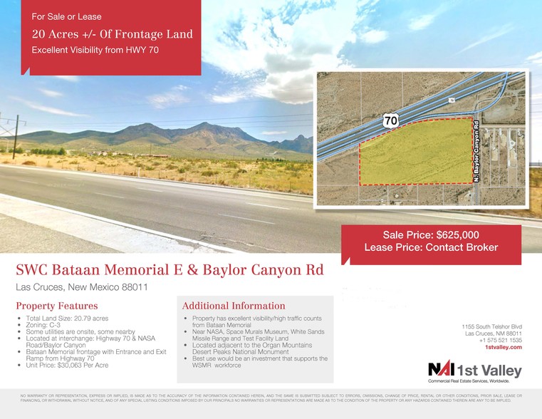 0 Baylor Canyon Rd, Las Cruces, NM à vendre - Photo du bâtiment - Image 1 de 1