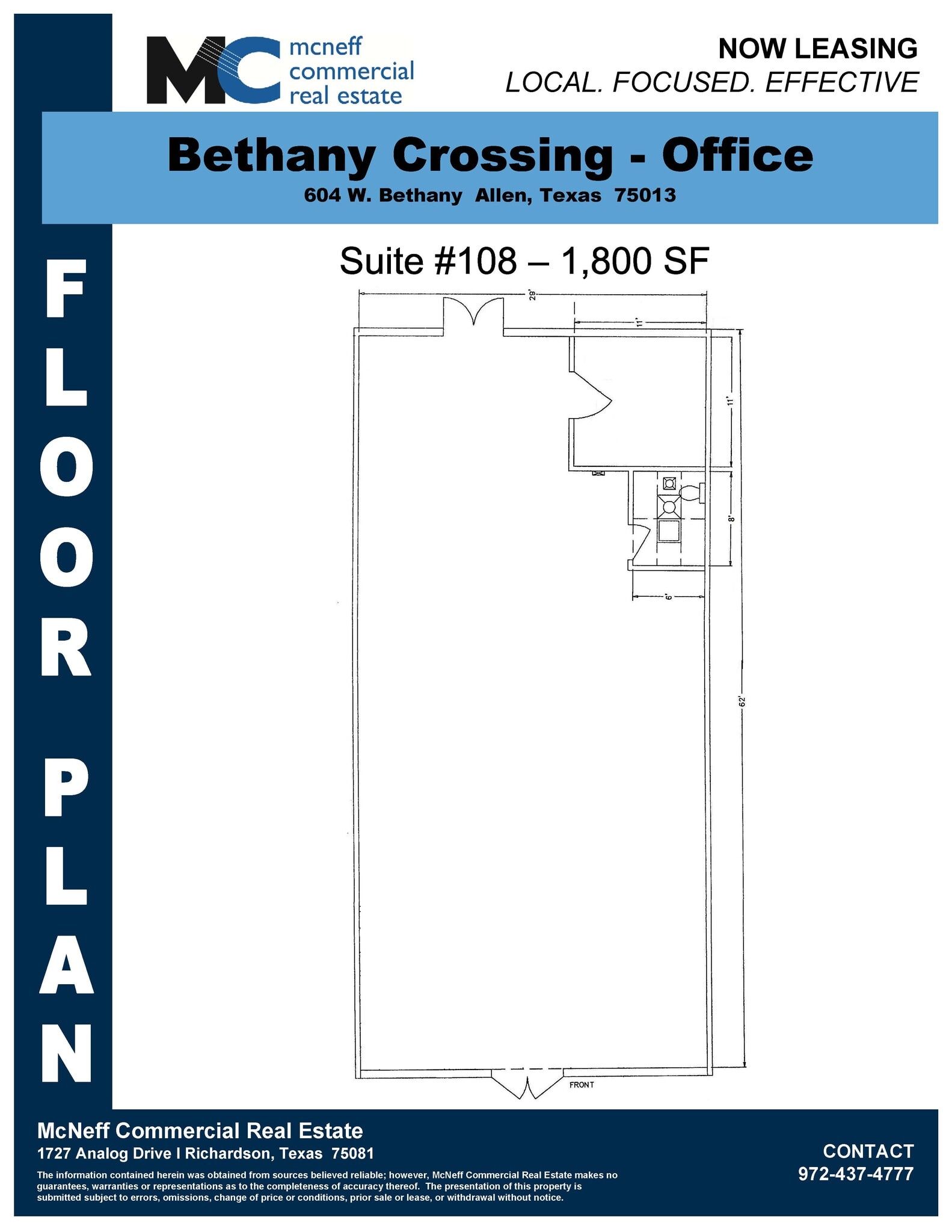 604 W Bethany Dr, Allen, TX for lease Floor Plan- Image 1 of 1