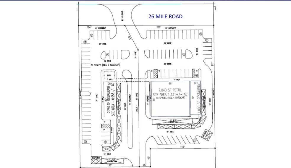 36560 26 Mile Rd, New Baltimore, MI for lease - Site Plan - Image 3 of 3