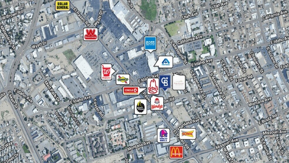 522 E Idaho Ave, Las Cruces, NM à vendre - Aérien - Image 2 de 2