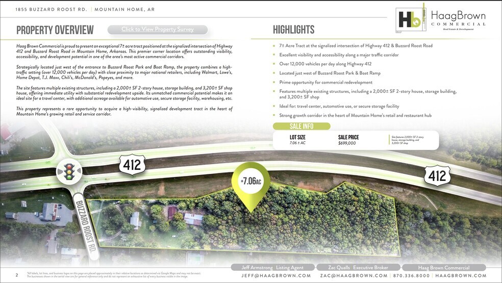 1855 Buzzard Roost rd, Mountain Home, AR à vendre - Photo du bâtiment - Image 2 de 9