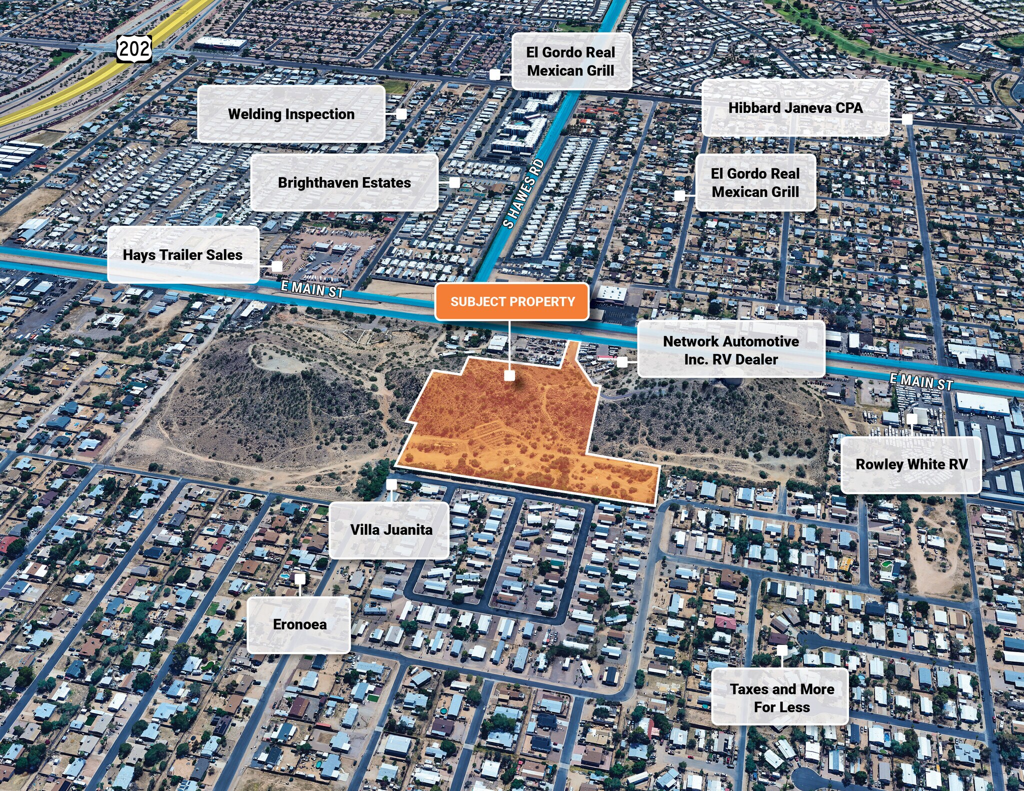 129 82nd Place, Mesa, AZ for sale Aerial- Image 1 of 4