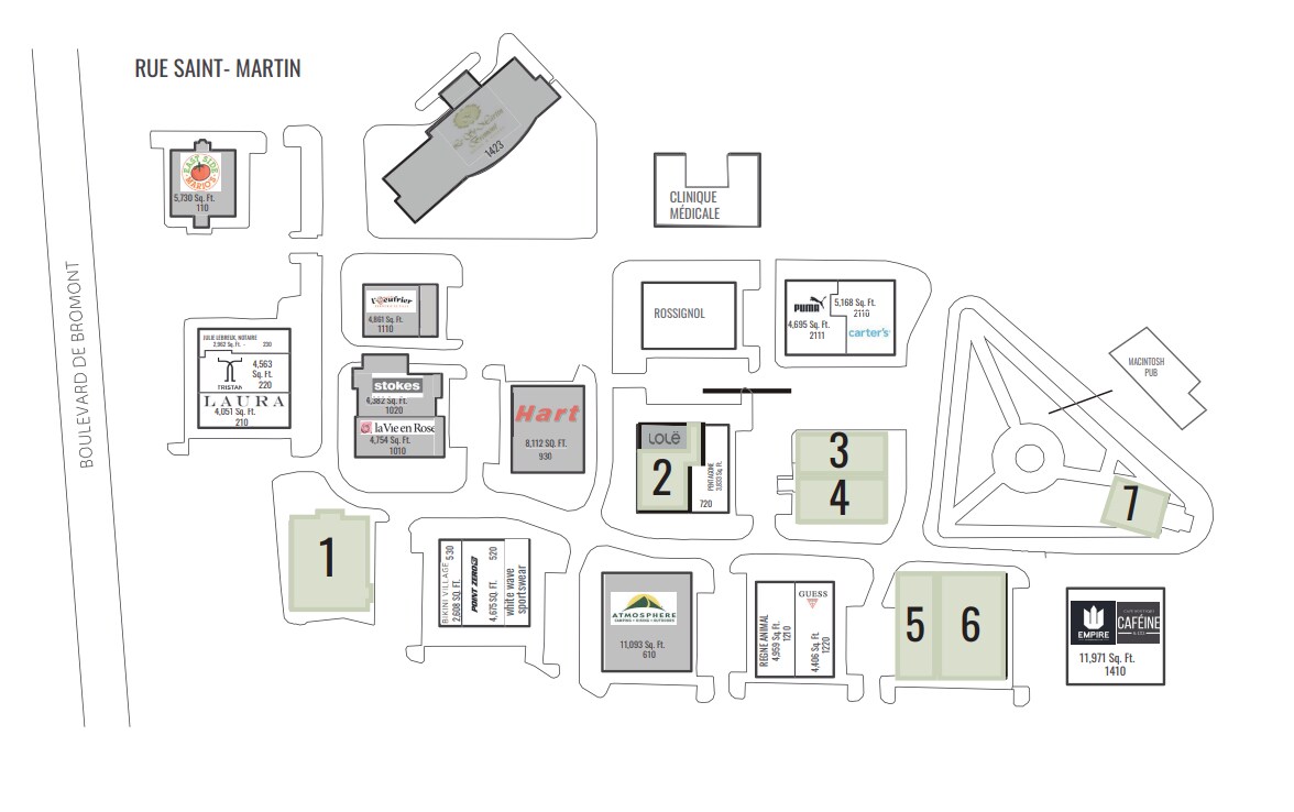 105 Boul Du Carrefour, Bromont, QC for lease Floor Plan- Image 1 of 2