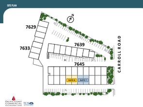 7645 Carroll Rd, San Diego, CA à louer Plan de site- Image 2 de 2