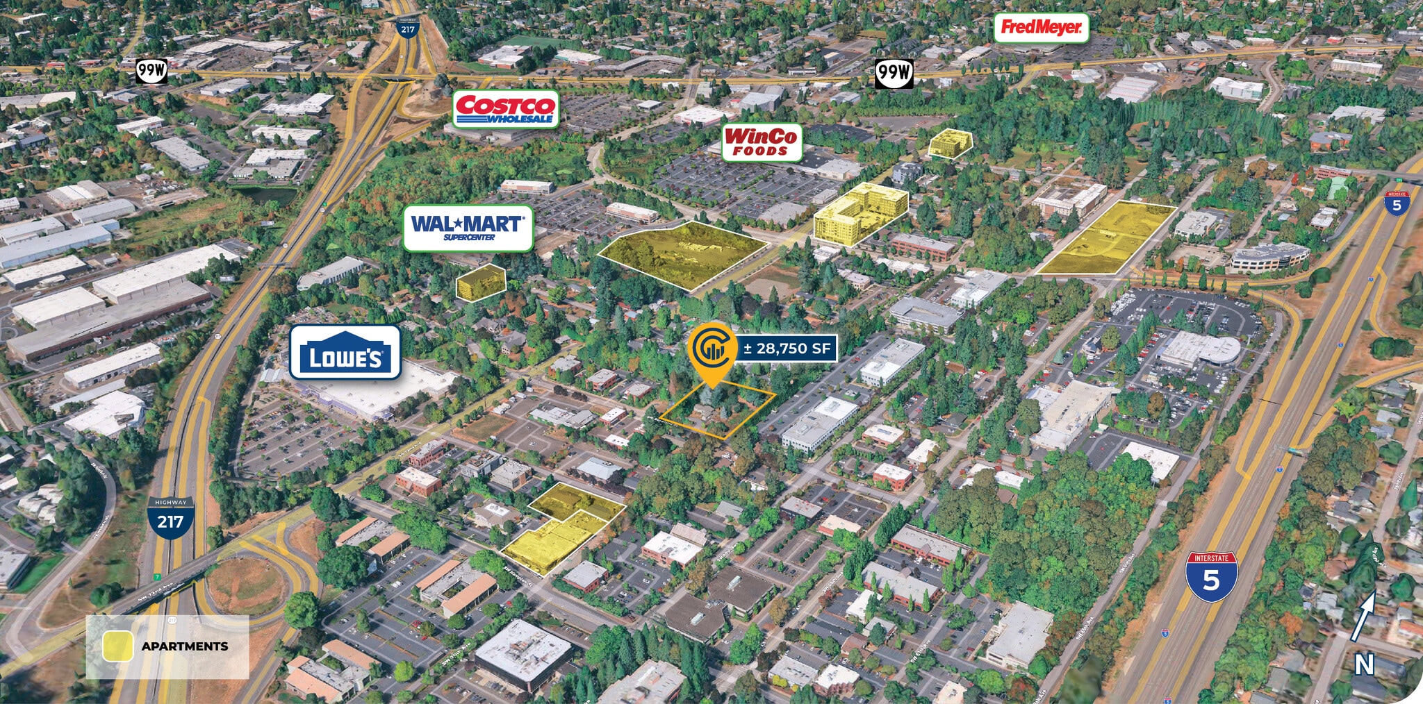 7065 SW Beveland Rd, Tigard, OR for sale Aerial- Image 1 of 4