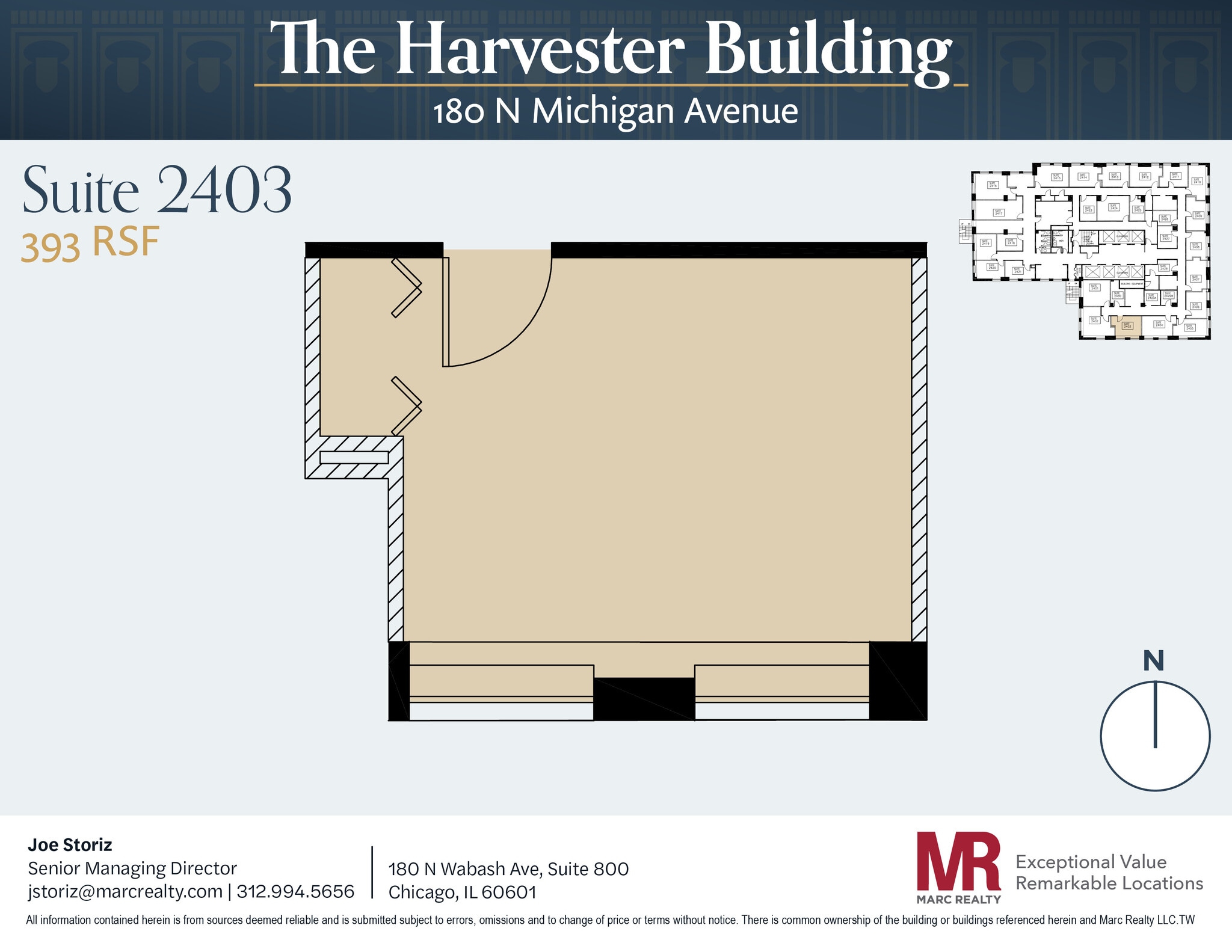 180 N Michigan Ave, Chicago, IL à louer Plan d’étage- Image 1 de 3