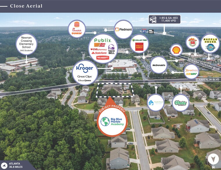 243 Summerlin Blvd, Newnan, GA for sale - Aerial - Image 2 of 4