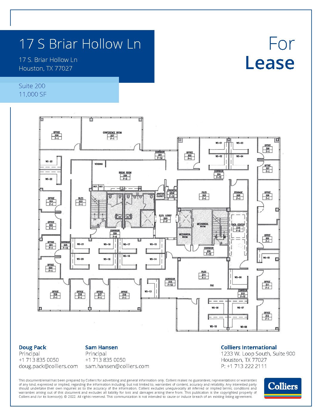 17 S Briar Hollow Ln, Houston, TX for lease Floor Plan- Image 1 of 2