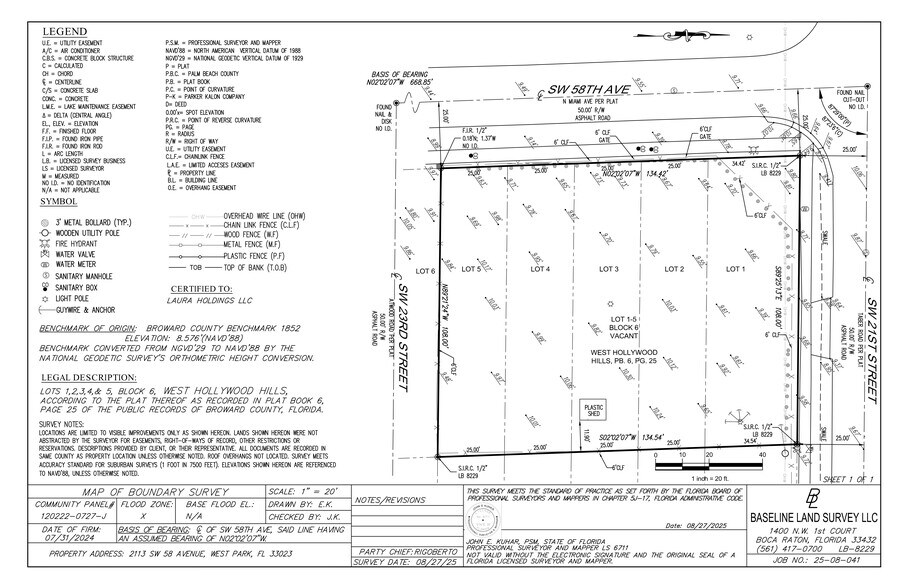 2113 SW 58th Ave, West Park, FL à louer - Plan de site - Image 2 de 2