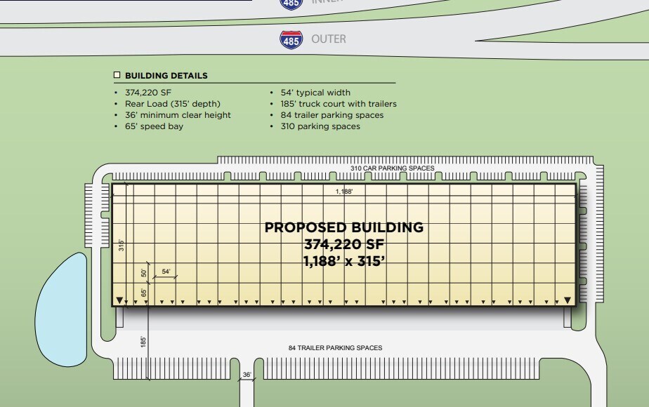 1850 Continental Blvd, Charlotte, NC for lease - Site Plan - Image 2 of 2