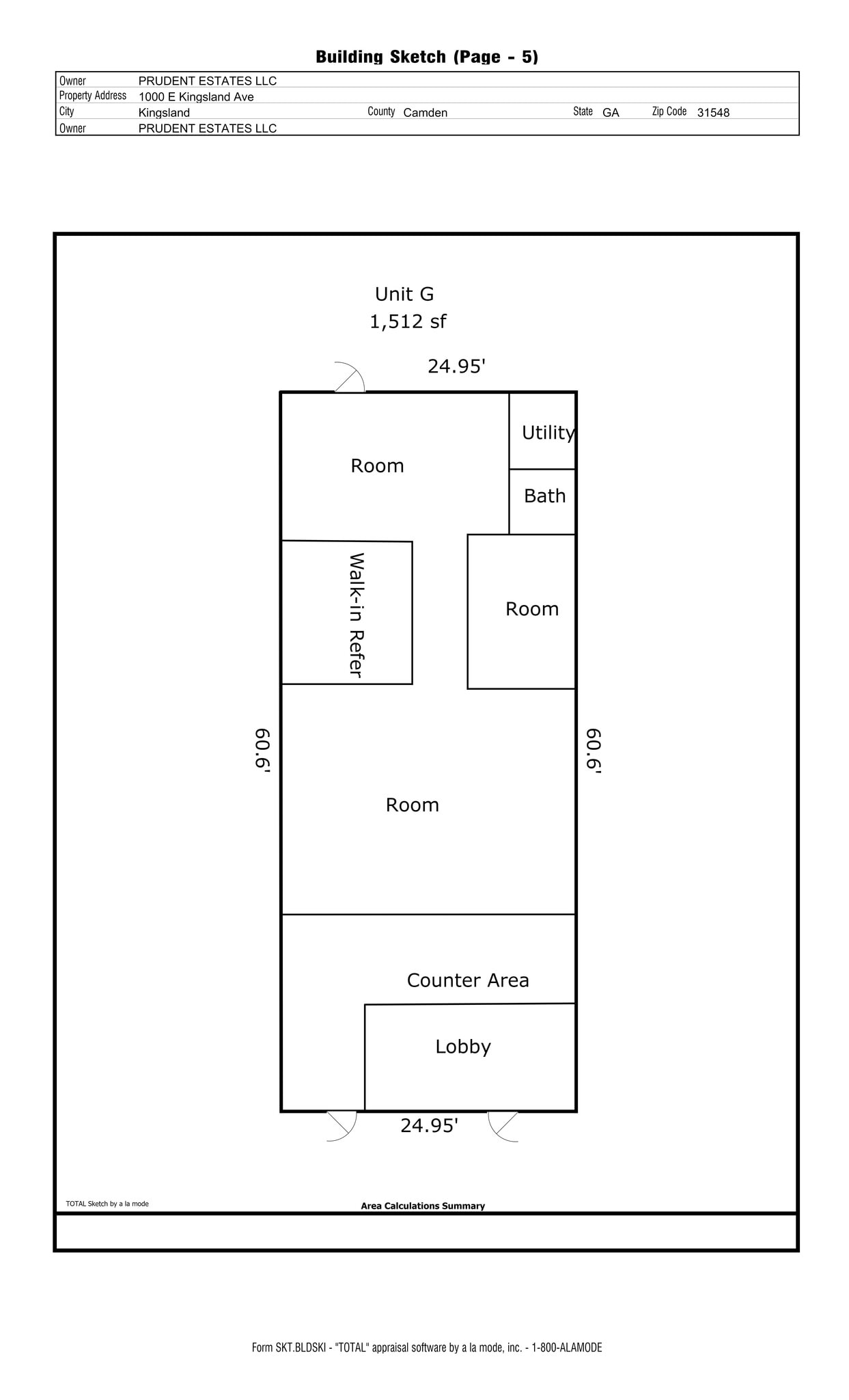 1000 E King Ave, Kingsland, GA à louer Plan de site- Image 1 de 3