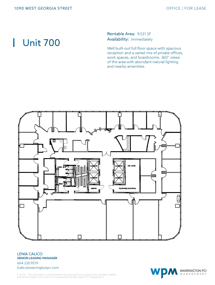 1090 W Georgia St, Vancouver, BC for lease Floor Plan- Image 1 of 1