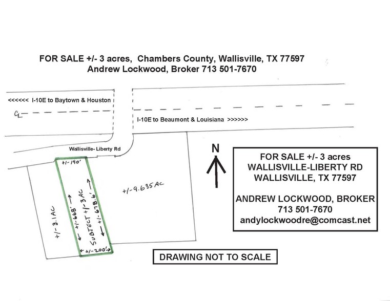 S Of I-10 E On Wallisville-Liberty Rd, Wallisville, TX à vendre - Plan cadastral - Image 2 de 2