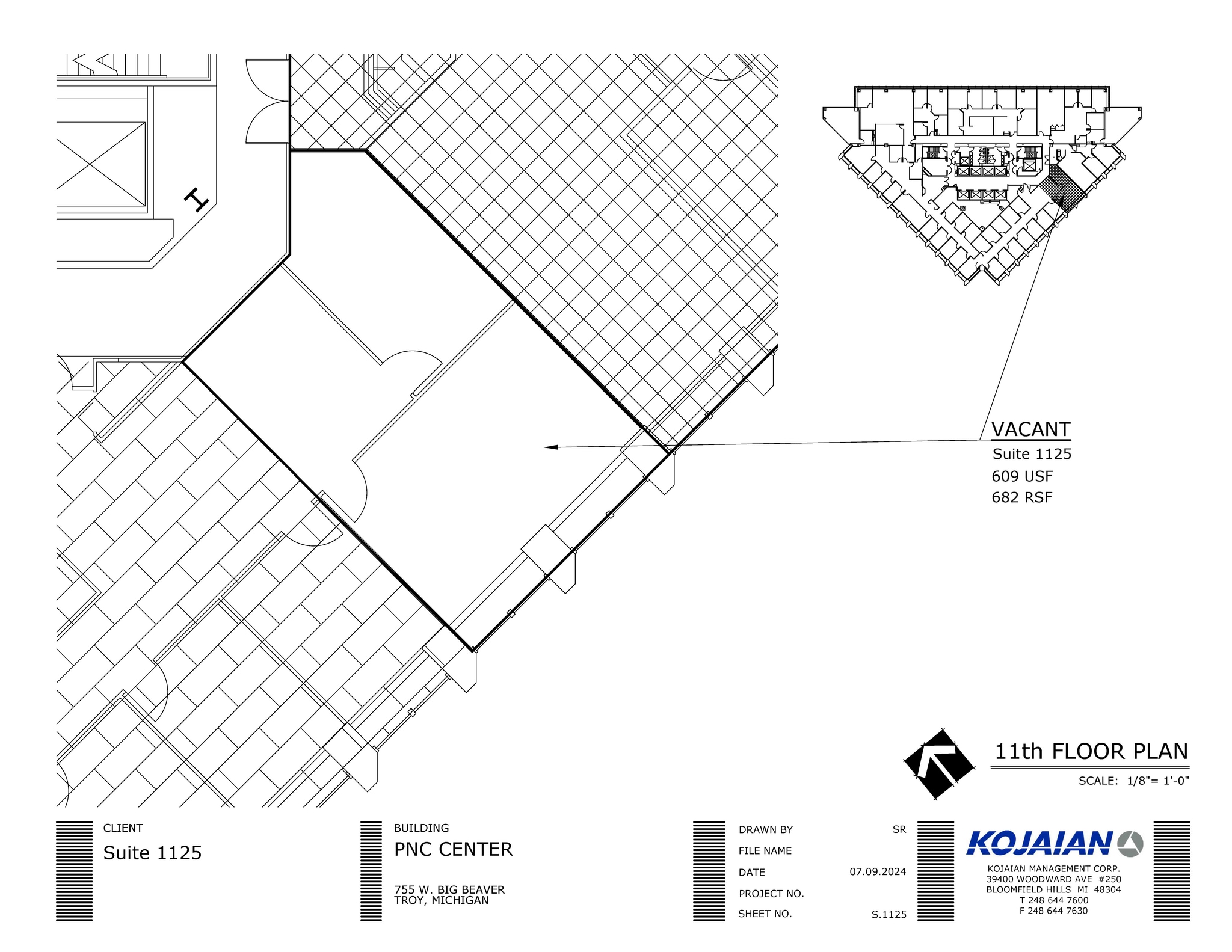755 W Big Beaver Rd, Troy, MI à louer Plan d’étage- Image 1 de 1