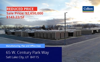 Plus de détails pour 65 W Century Park Way, South Salt Lake, UT - Flex à vendre