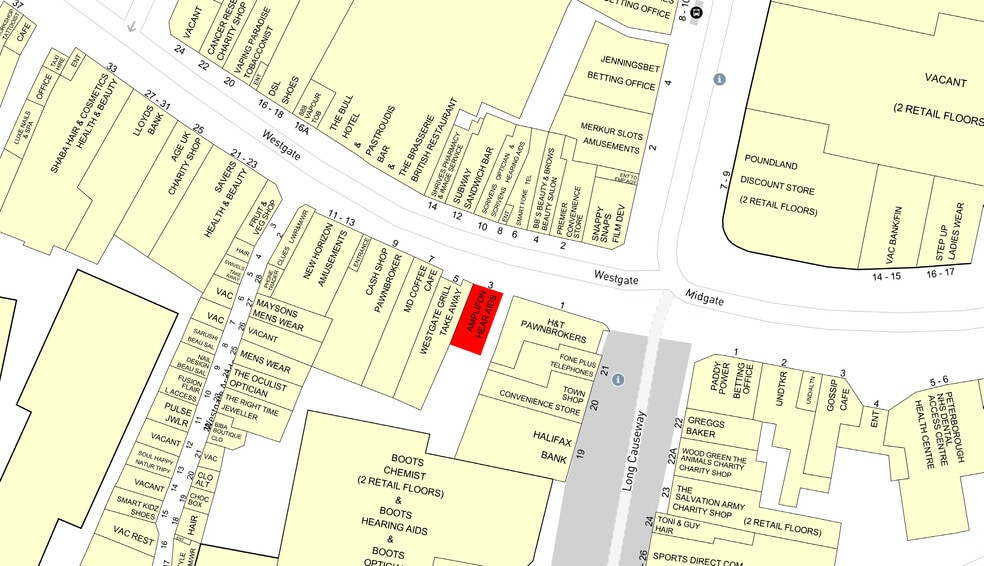 3 Westgate, Peterborough for lease - Site Plan - Image 2 of 2