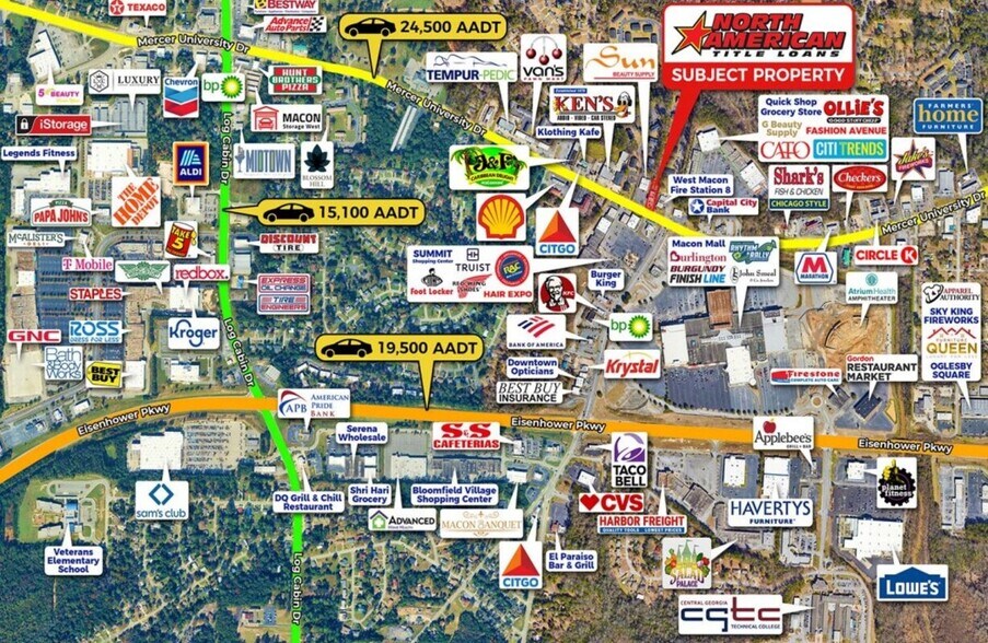 3619 Mercer University Dr, Macon-Bibb, GA à vendre - Aérien - Image 2 de 3