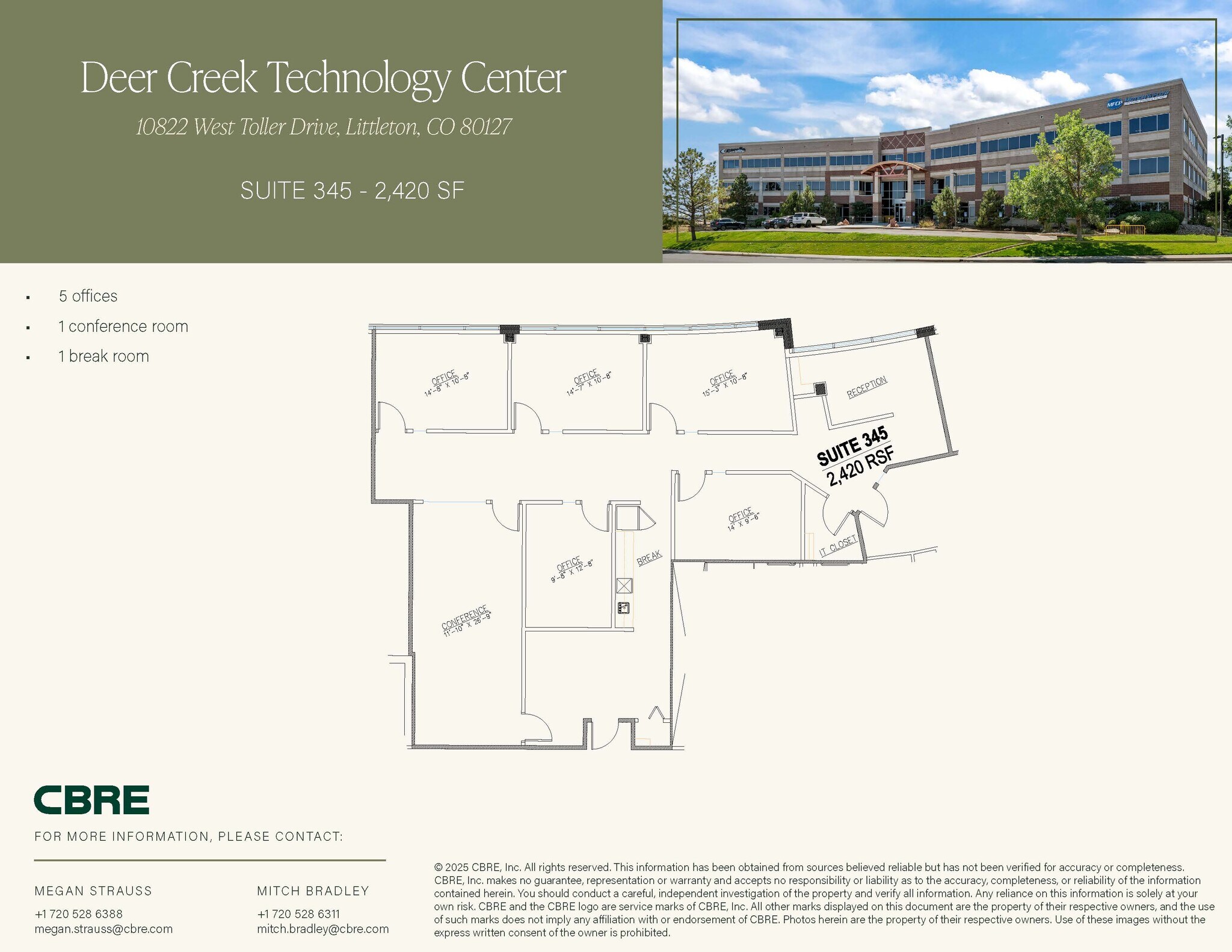 10822 W Toller Dr, Littleton, CO à louer Plan d’étage- Image 1 de 1