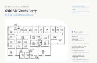 6916 McGinnis Ferry Rd, Johns Creek, GA à louer Plan d’étage- Image 1 de 1