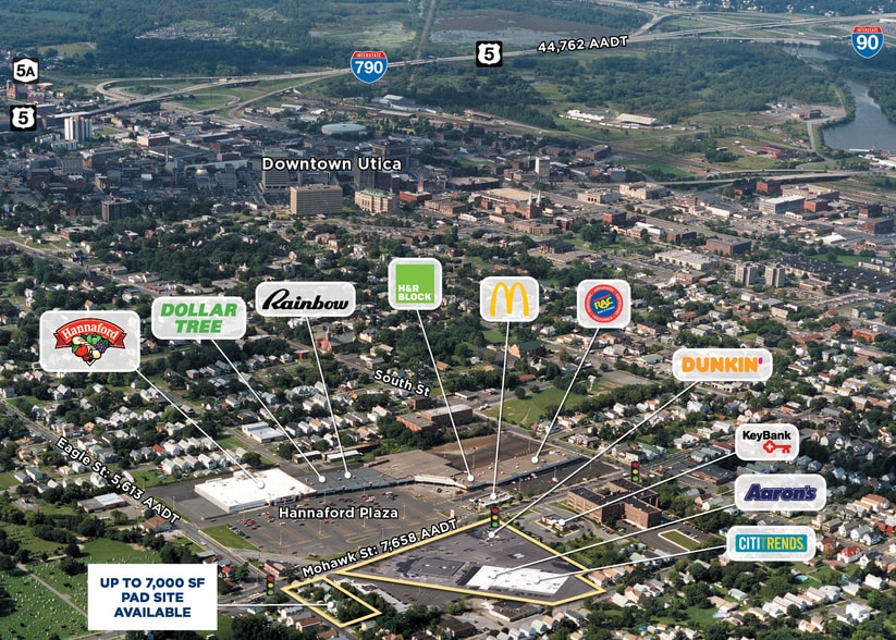 Mohawk St & Eagle St, Utica, NY for lease - Aerial - Image 2 of 2