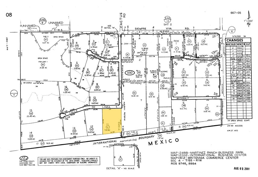 6987 Calle De Linea, San Diego, CA for lease - Plat Map - Image 3 of 4