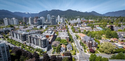 160-166 10th St E, North Vancouver, BC - AERIAL  map view - Image1