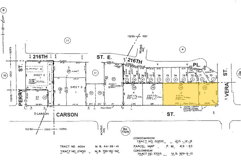 1329-1347 E Carson St, Carson, CA à vendre Plan cadastral- Image 1 de 1