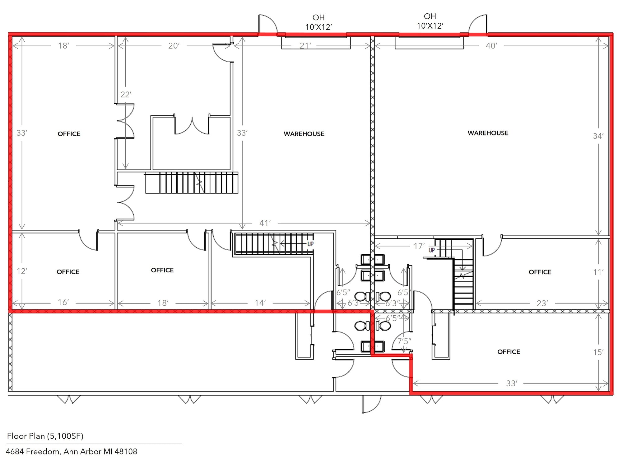 4660-4684 Freedom Dr, Ann Arbor, MI for lease Floor Plan- Image 1 of 9