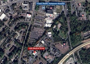 1569 Medical Dr, Pottstown, PA - AERIAL  map view