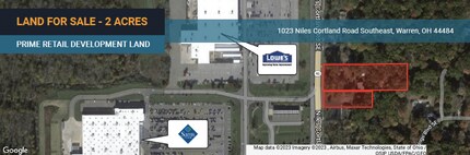 1023 SE Niles Cortland Rd, Warren, OH - AERIAL  map view