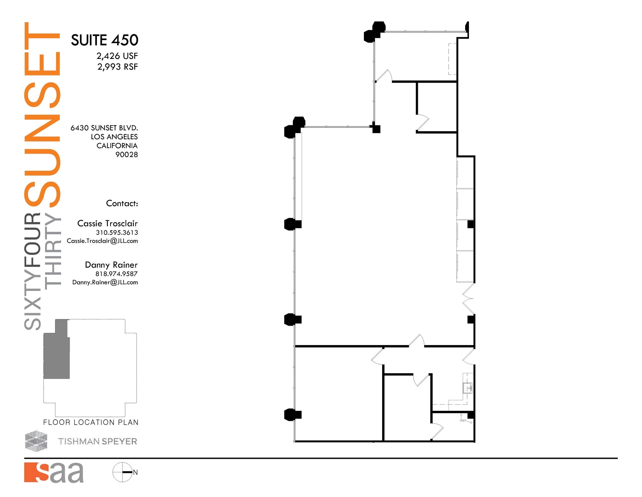 6430 W Sunset Blvd, Los Angeles, CA for lease Floor Plan- Image 1 of 1