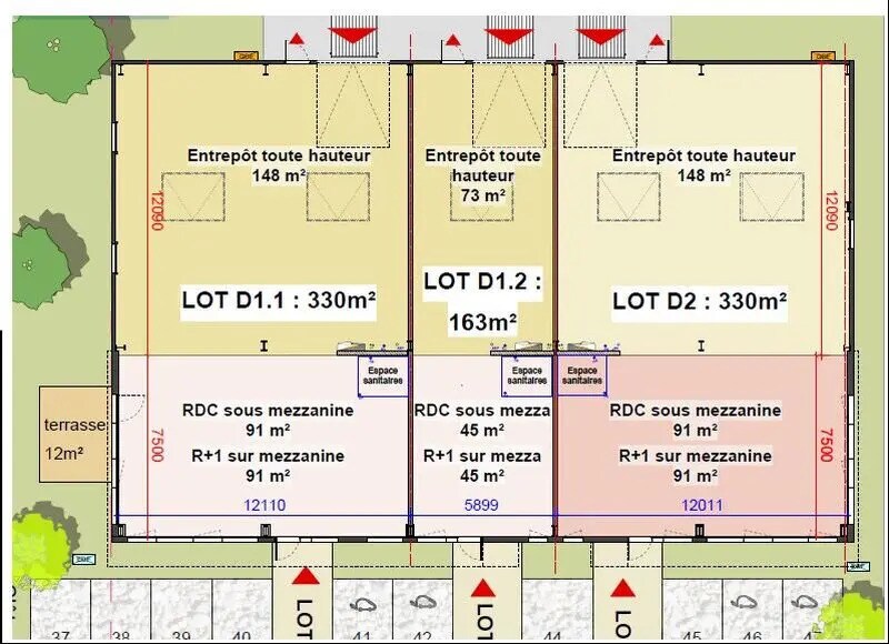Local d'activités dans Villefranche-sur-Saône à vendre - Plan d’étage - Image 3 de 3