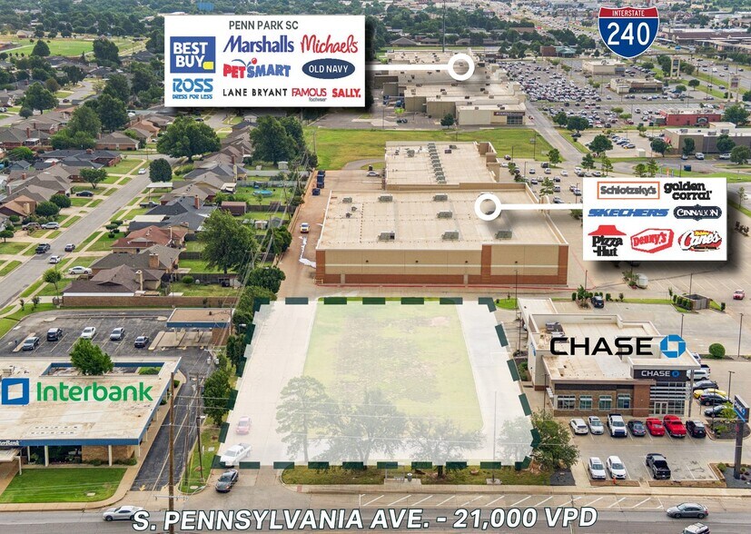 7400 S Pennsylvania Ave, Oklahoma City, OK à vendre - Aérien - Image 2 de 3