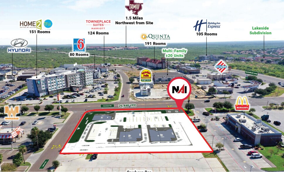 2511 Jacaman, Laredo, TX à louer - Aérien - Image 2 de 9