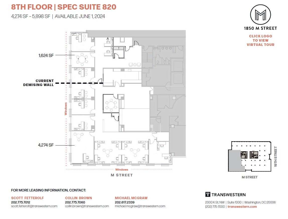 1850 M St NW, Washington, DC for lease Floor Plan- Image 1 of 1