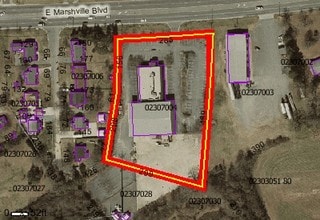 6920 E Marshville Blvd, Marshville, NC - Aerial  map view