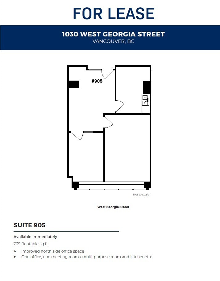 1030 W Georgia St, Vancouver, BC à louer Plan d’étage- Image 1 de 1
