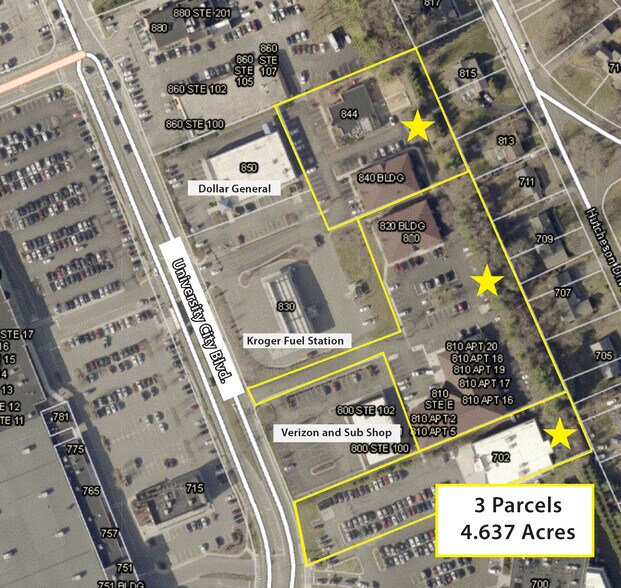 810 University City Blvd, Blacksburg, VA à vendre - Plan de site - Image 3 de 14