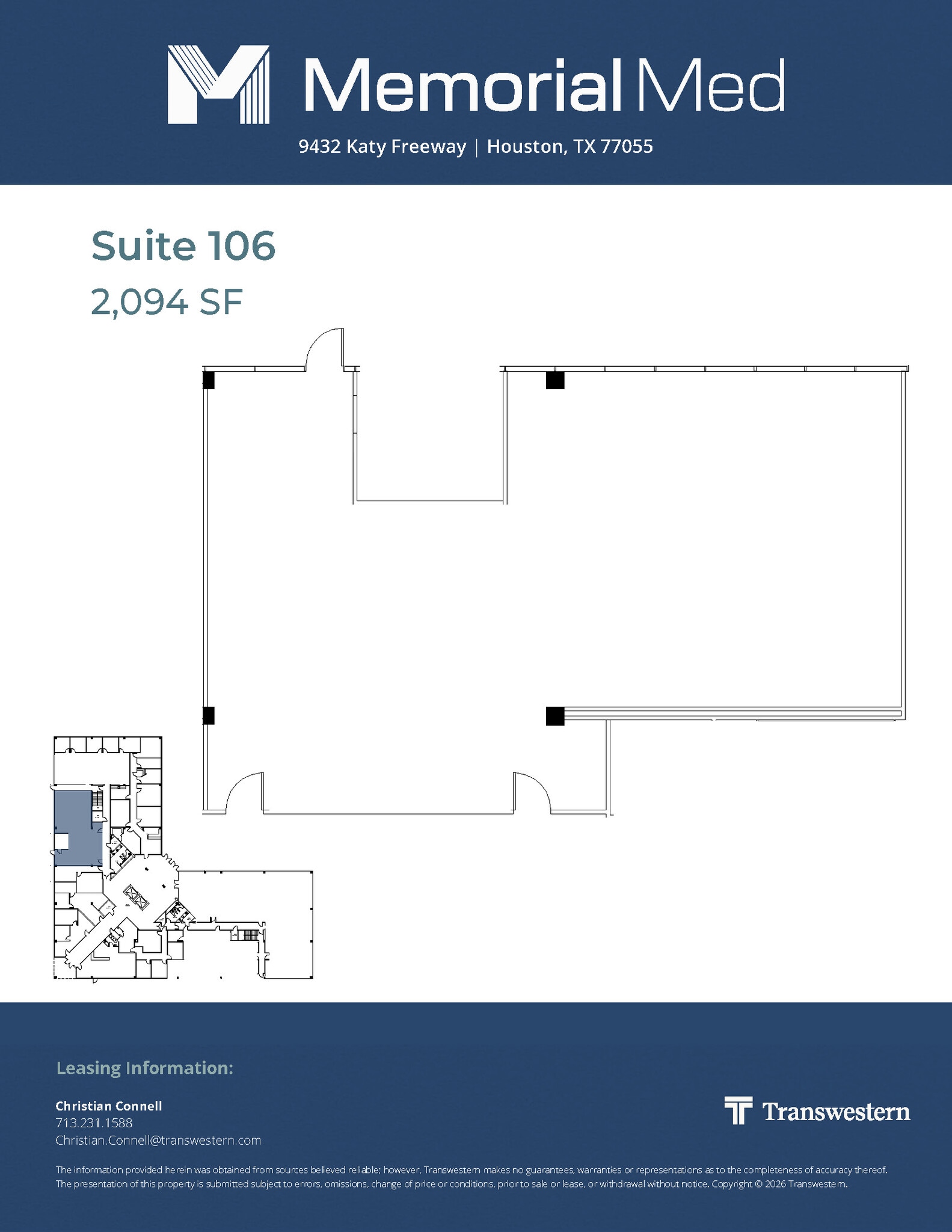 9432 Katy Fwy, Houston, TX à louer Plan d’étage- Image 1 de 1
