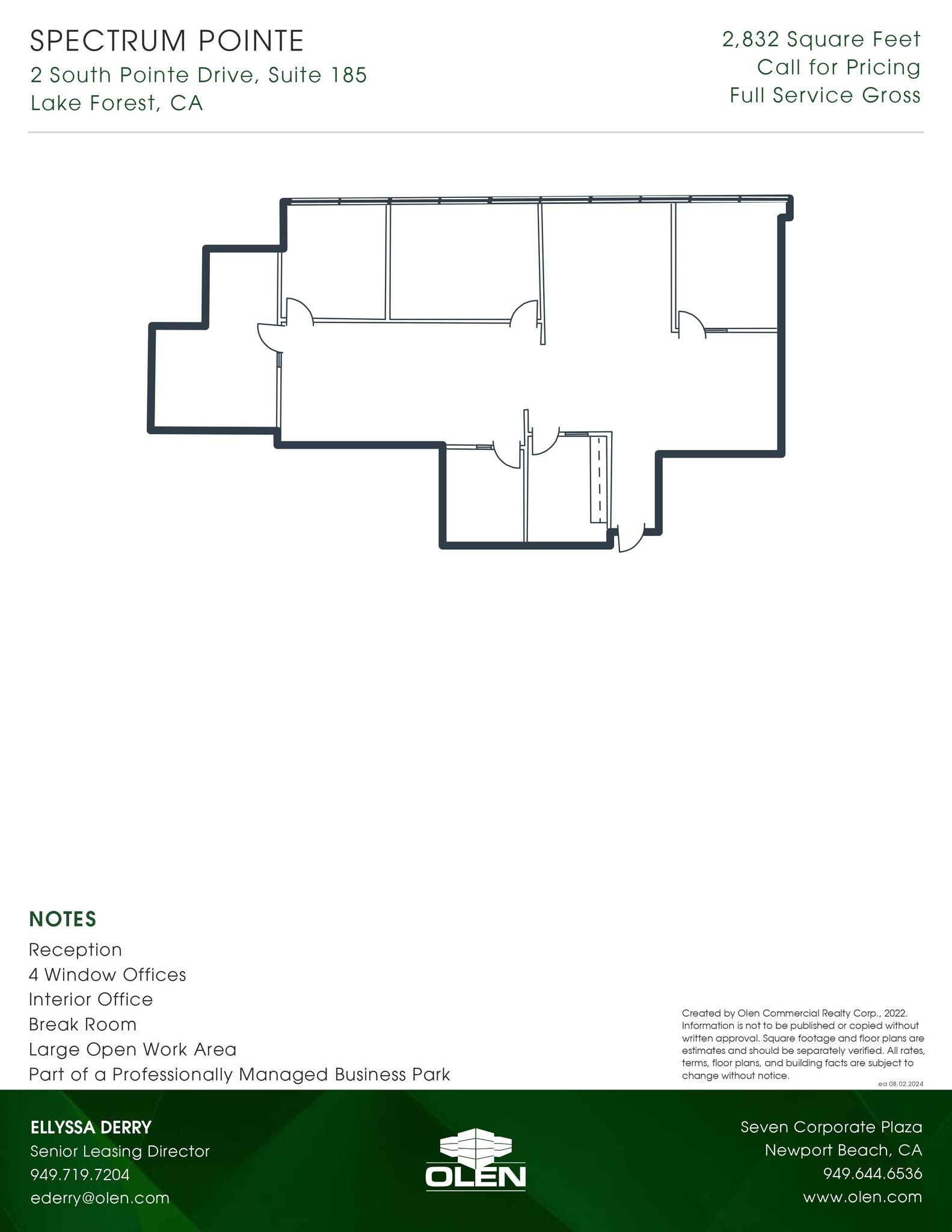 2 South Pointe Dr, Lake Forest, CA à louer Plan d’étage- Image 1 de 1