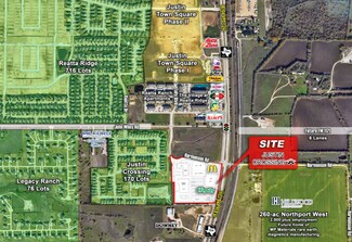 Plus de détails pour SWC FM-156 & John Wiley Rd, Justin, TX - Terrain à louer