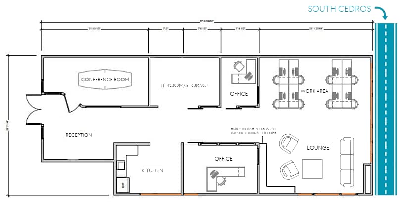 415 S Cedros Ave, Solana Beach, CA à louer Plan d’étage- Image 1 de 1