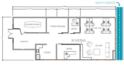 415 S Cedros Ave, Solana Beach, CA à louer Plan d’étage- Image 1 de 1
