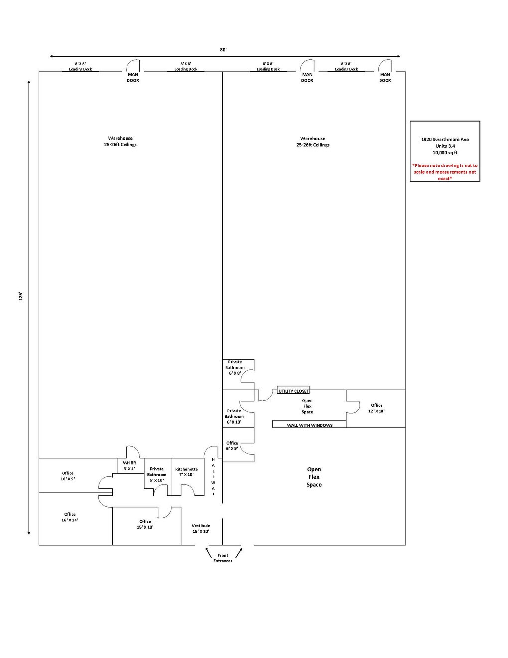 1920 Swarthmore Ave, Lakewood, NJ for lease Floor Plan- Image 1 of 1
