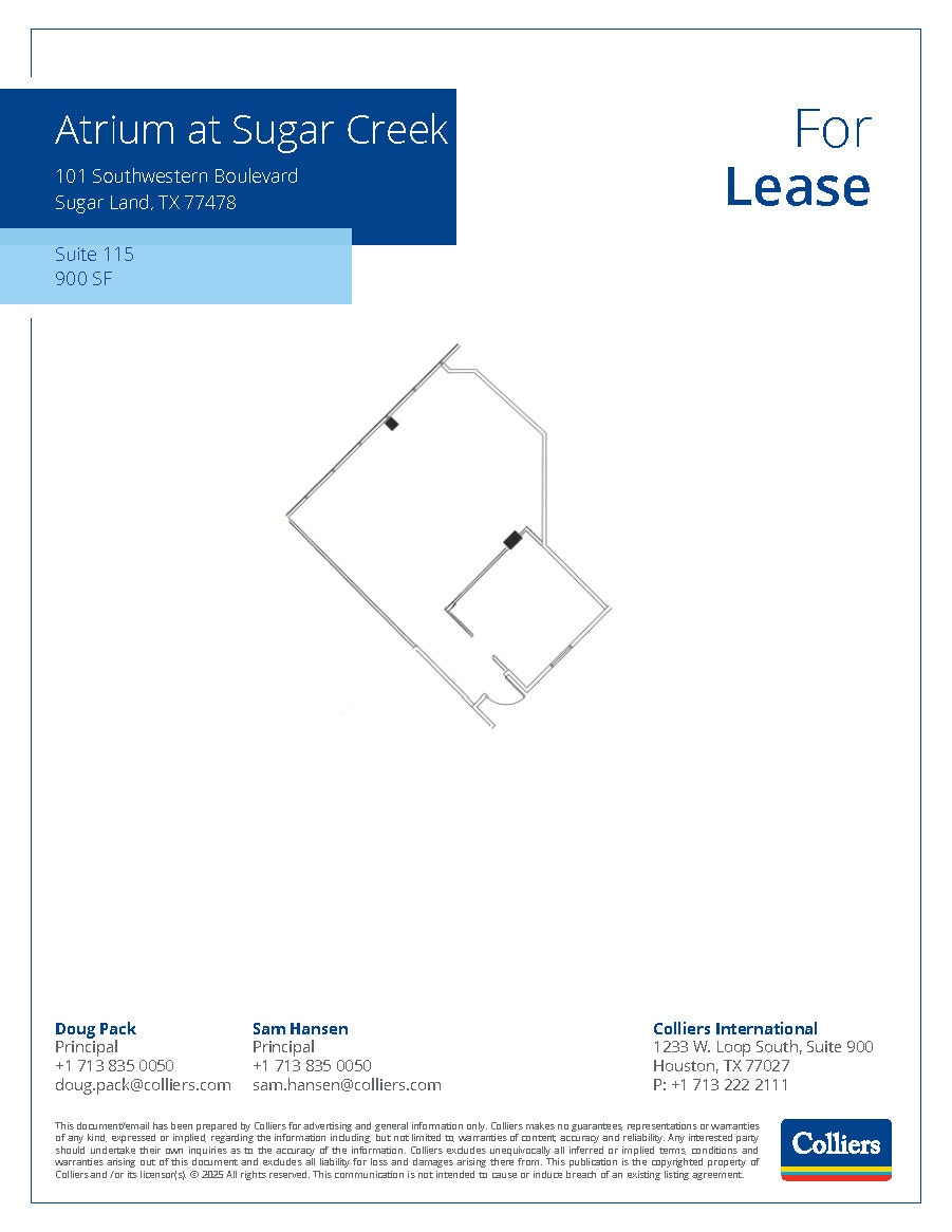 101 Southwestern Blvd, Sugar Land, TX à louer Plan d’étage- Image 1 de 1