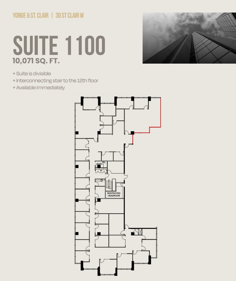 30 St Clair Ave W, Toronto, ON for lease Floor Plan- Image 1 of 1