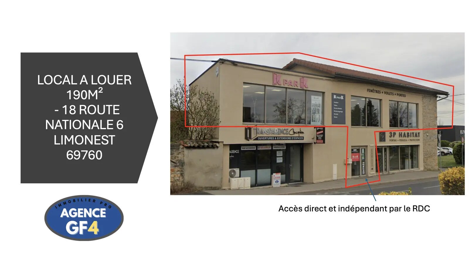 Retail in Limonest for lease Building Photo- Image 1 of 5